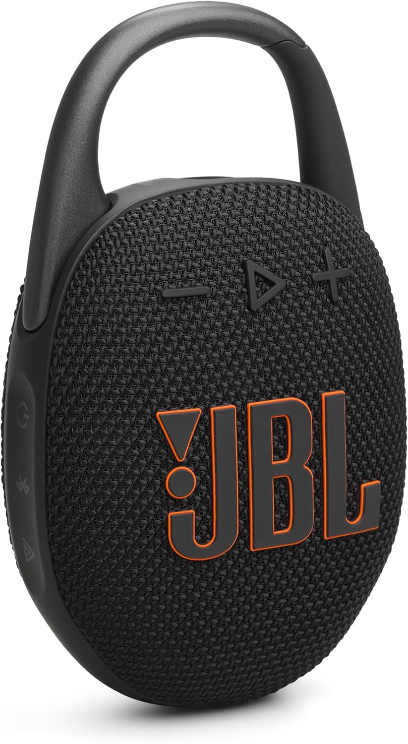 Clip 5 - Ultra-Portable, Waterproof & Dustproof Bluetooth Speaker, Big  Pro Sound with Punchy Bass, Integrated Carabiner, up to 12 Hours of Play, Made in Part with Recycled Materials (Black)