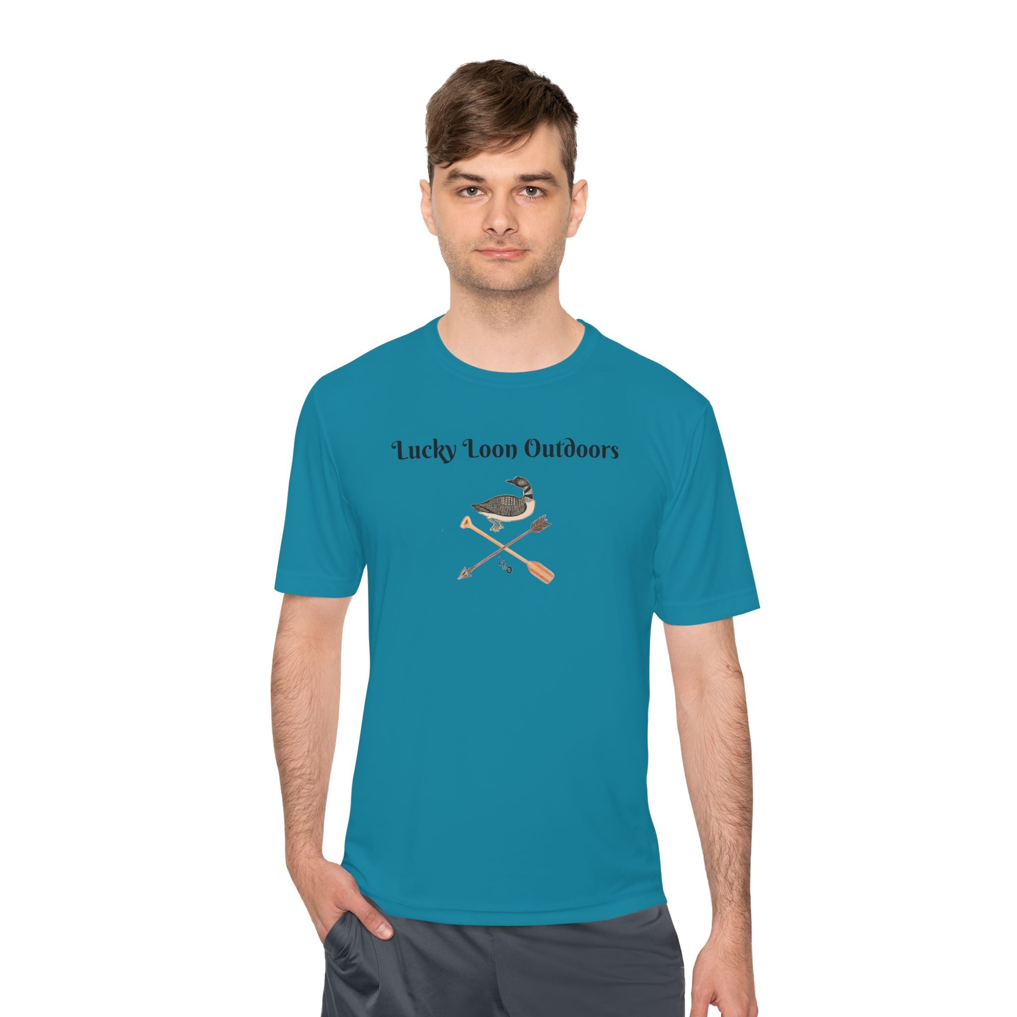 Lucky Loon Outdoors Moisture-Wicking Tee — Hand-Drawn Design