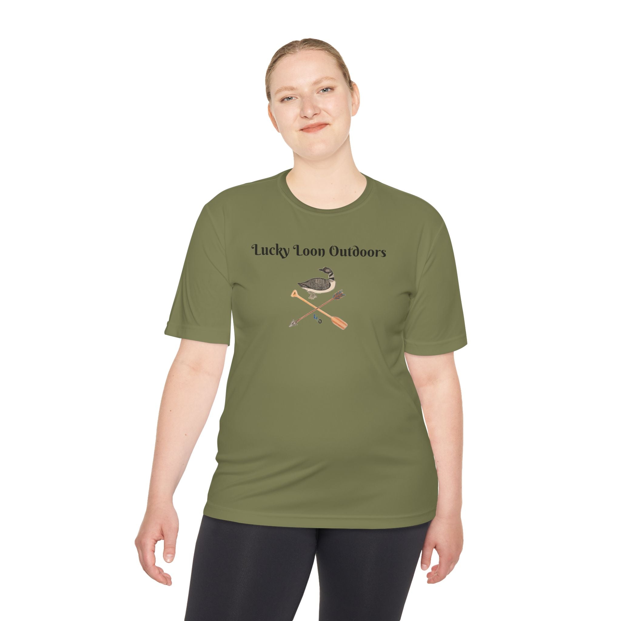 Lucky Loon Outdoors Moisture-Wicking Tee — Hand-Drawn Design