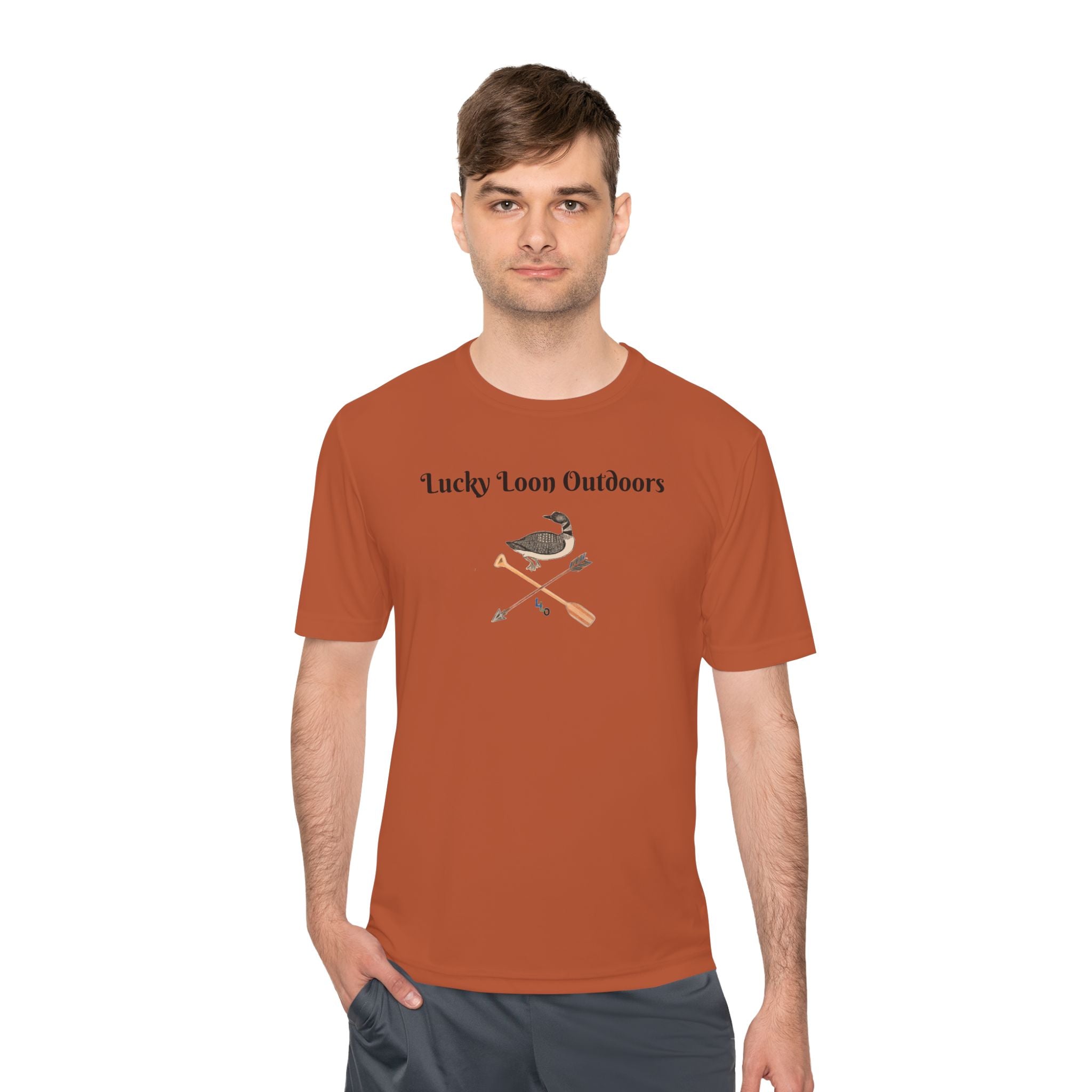 Lucky Loon Outdoors Moisture-Wicking Tee — Hand-Drawn Design