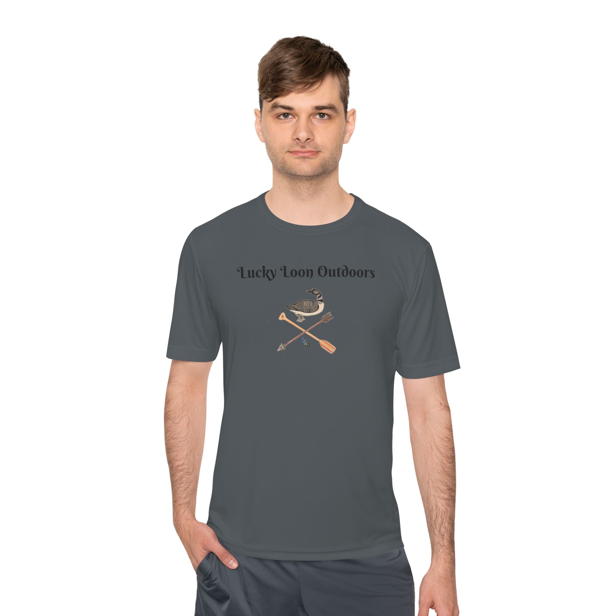 Lucky Loon Outdoors Moisture-Wicking Tee — Hand-Drawn Design