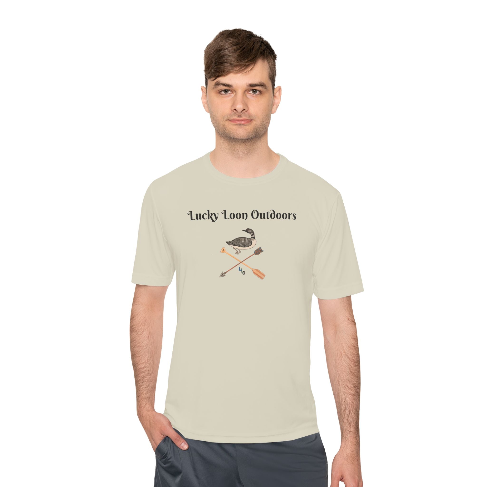 Lucky Loon Outdoors Moisture-Wicking Tee — Hand-Drawn Design