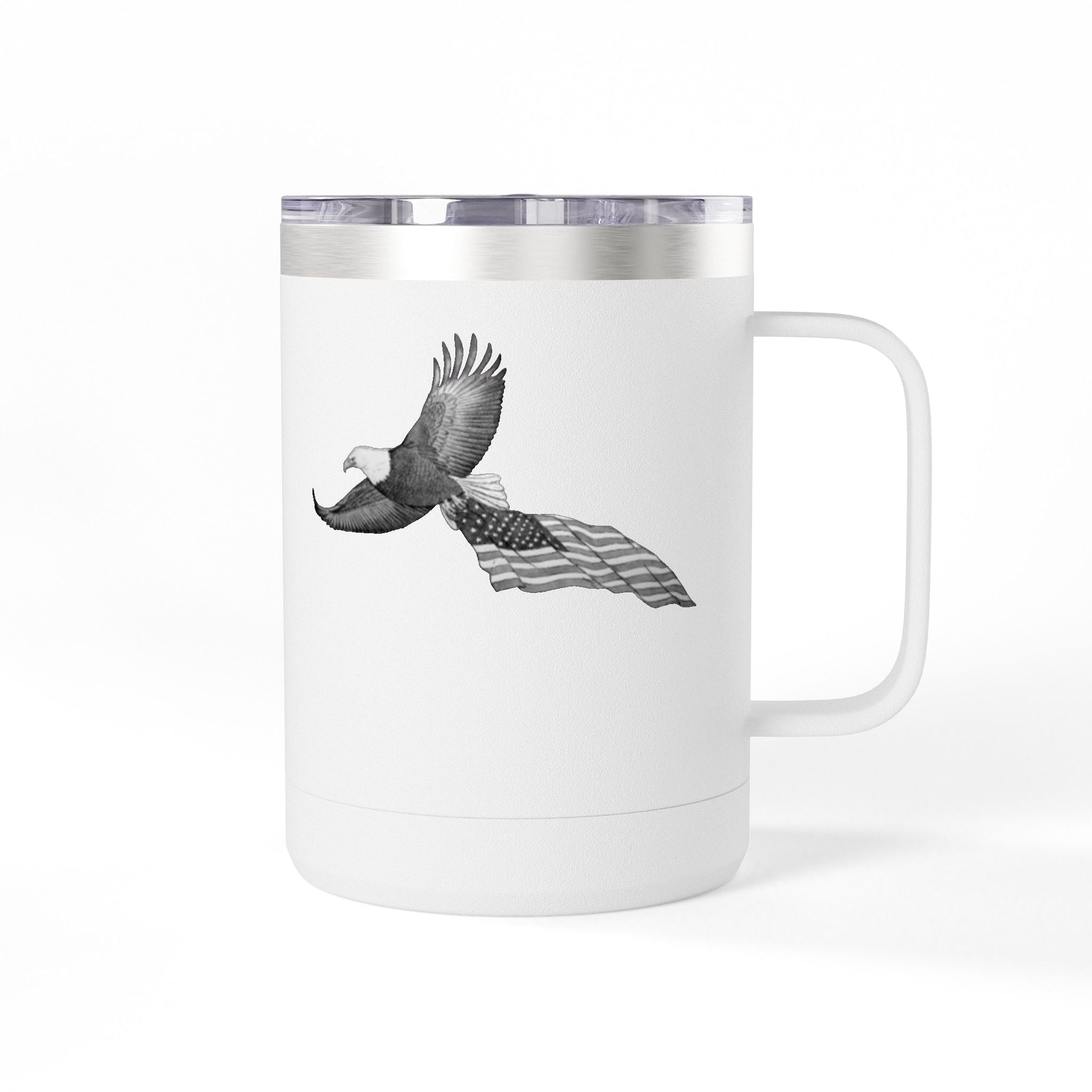 Lucky Loon Outdoors Patriotic Eagle Logo Coffee Tumbler, 15oz