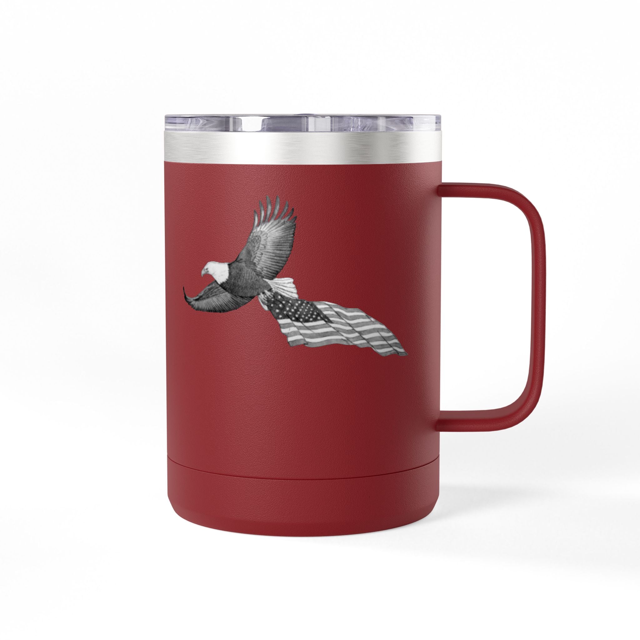 Lucky Loon Outdoors Patriotic Eagle Logo Coffee Tumbler, 15oz
