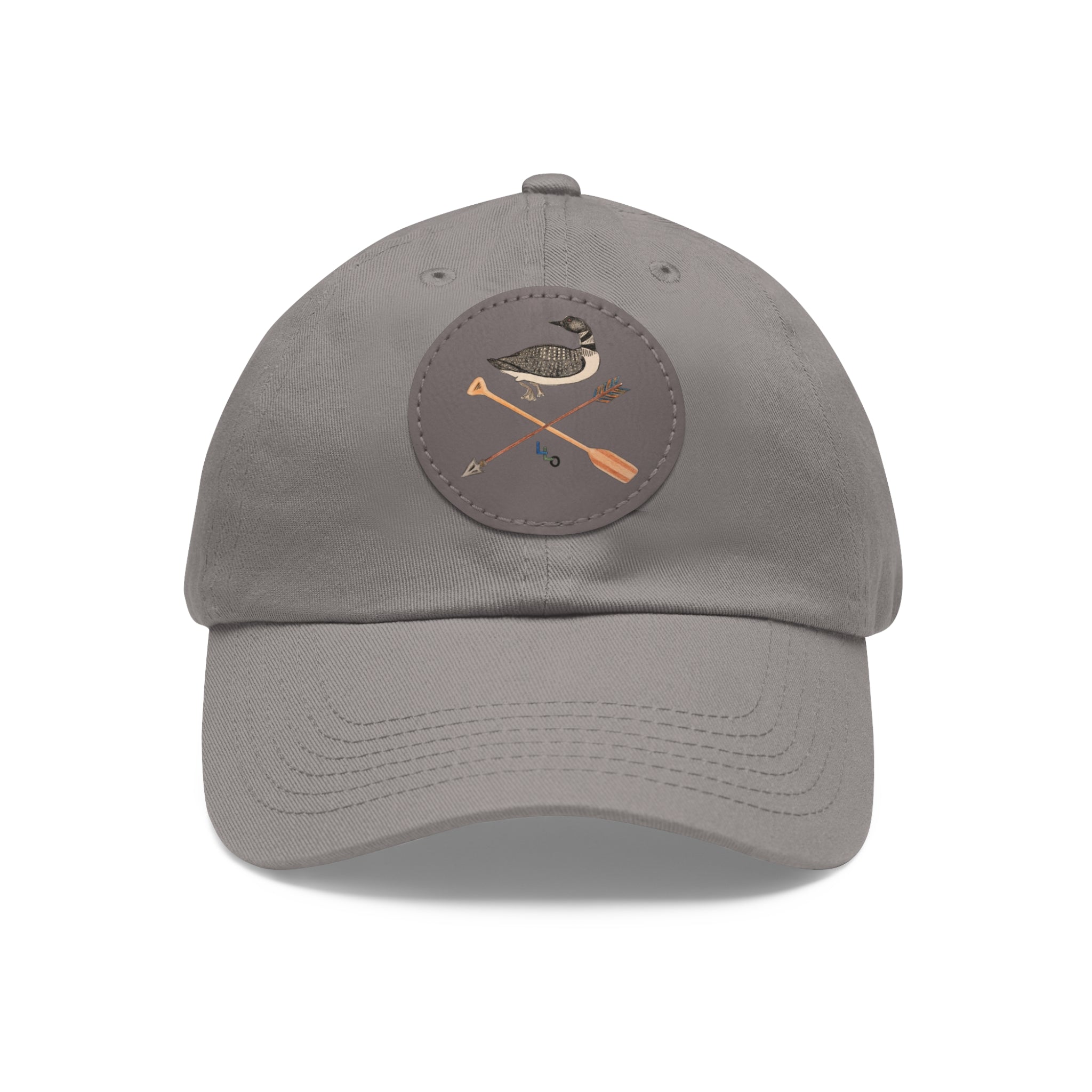 Lucky Loon Outdoors Hand-Drawn Logo Leather Patch Dad Hat