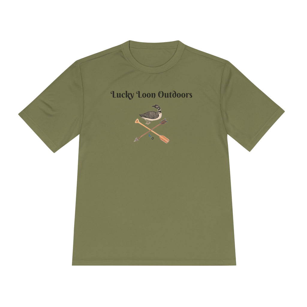 Lucky Loon Outdoors Moisture-Wicking Tee — Hand-Drawn Design