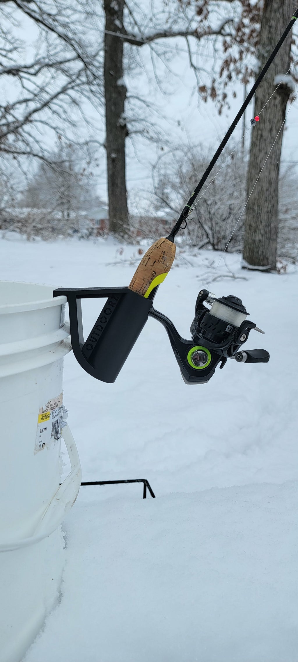 5 gallon bucket ice fishing rod holder for gal fly fishing Ice Fishing General Fishing Bucket
