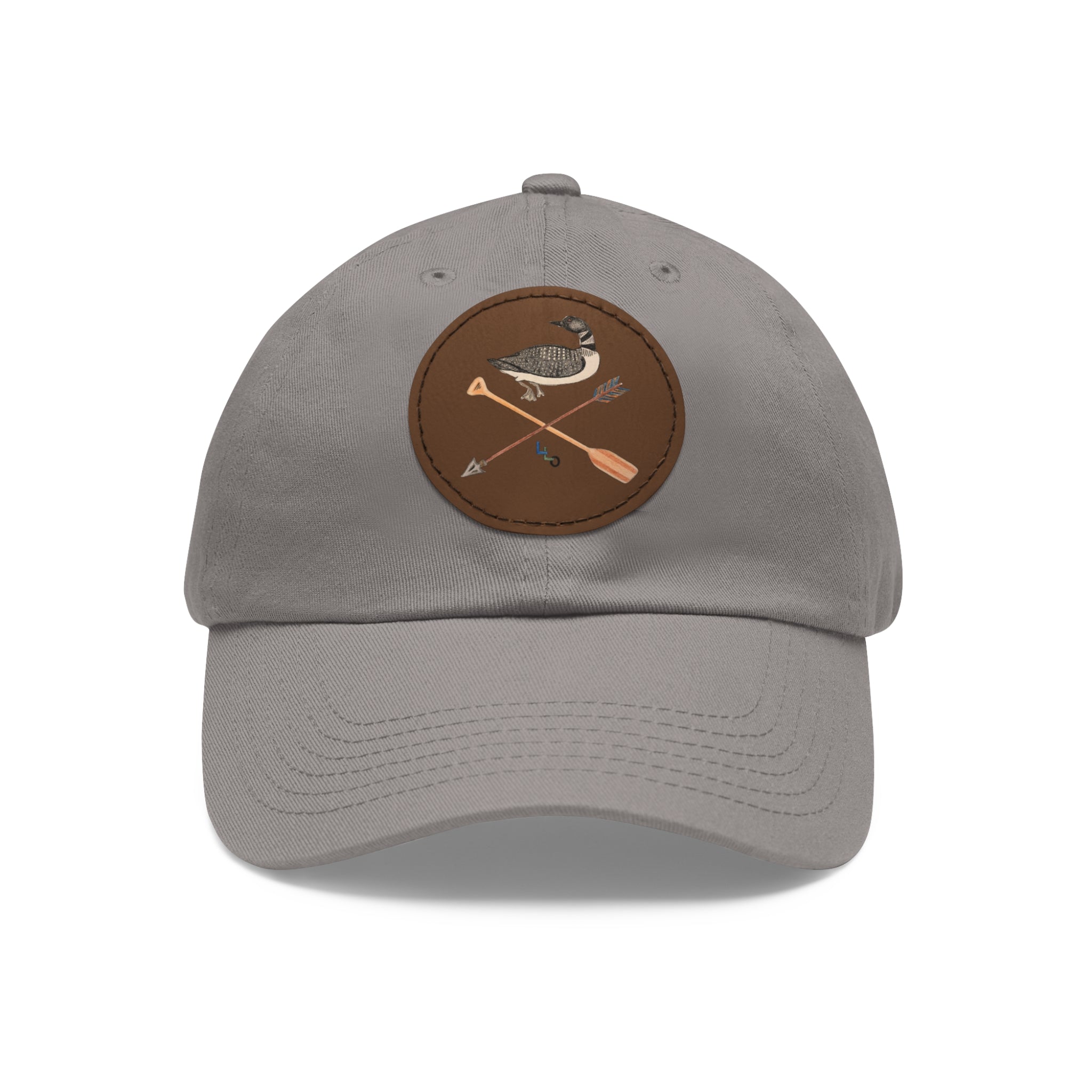 Lucky Loon Outdoors Hand-Drawn Logo Leather Patch Dad Hat
