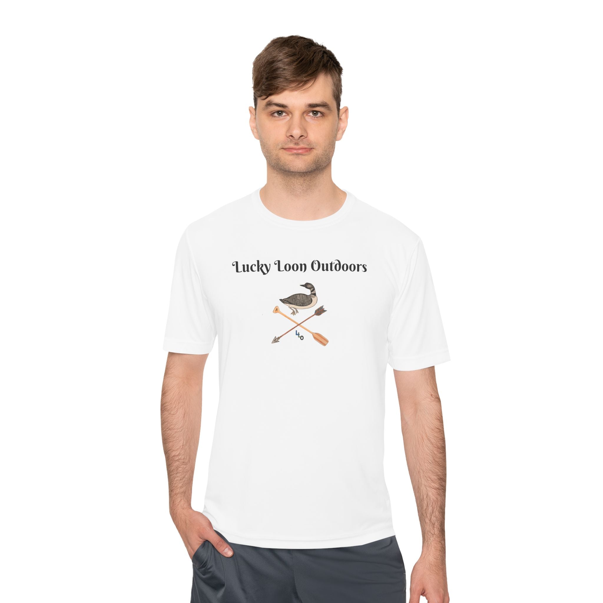Lucky Loon Outdoors Moisture-Wicking Tee — Hand-Drawn Design