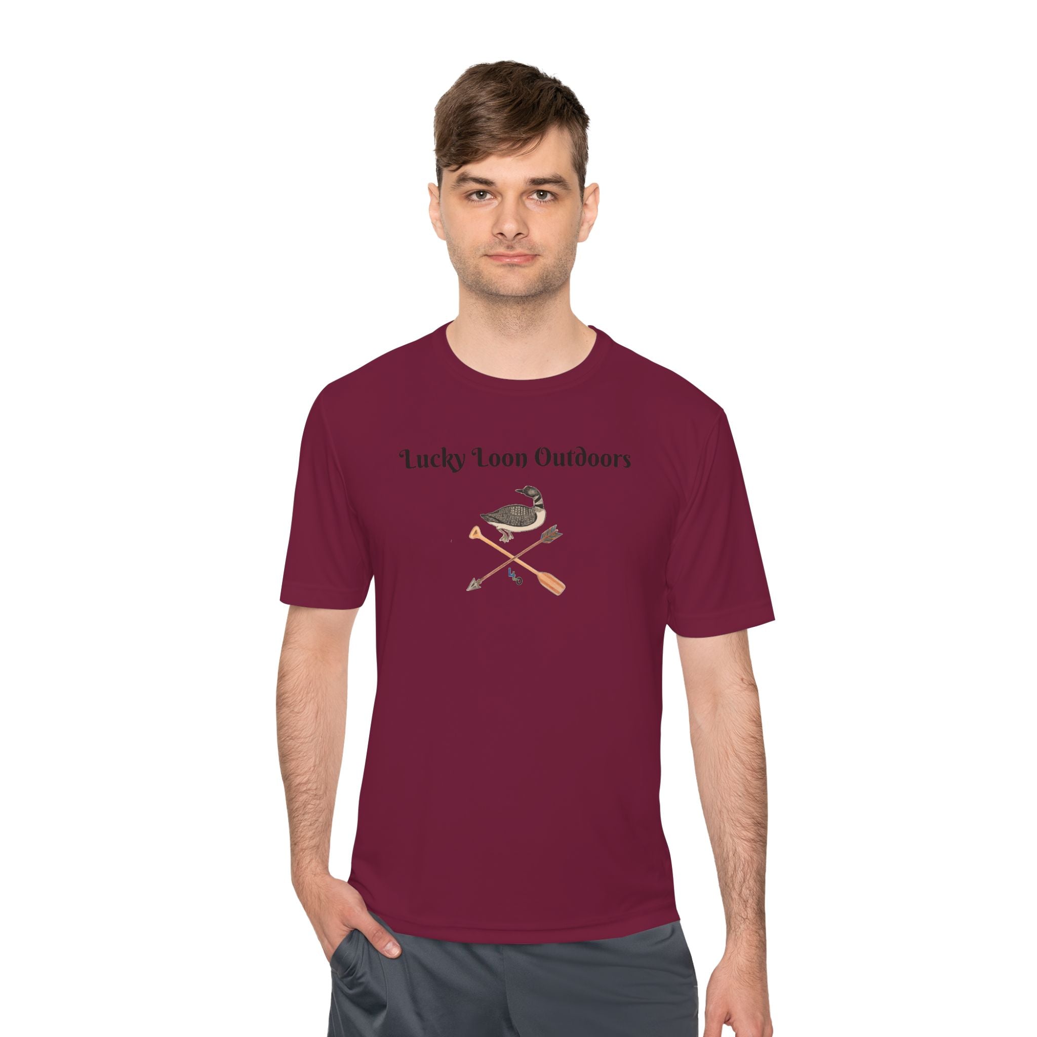Lucky Loon Outdoors Moisture-Wicking Tee — Hand-Drawn Design