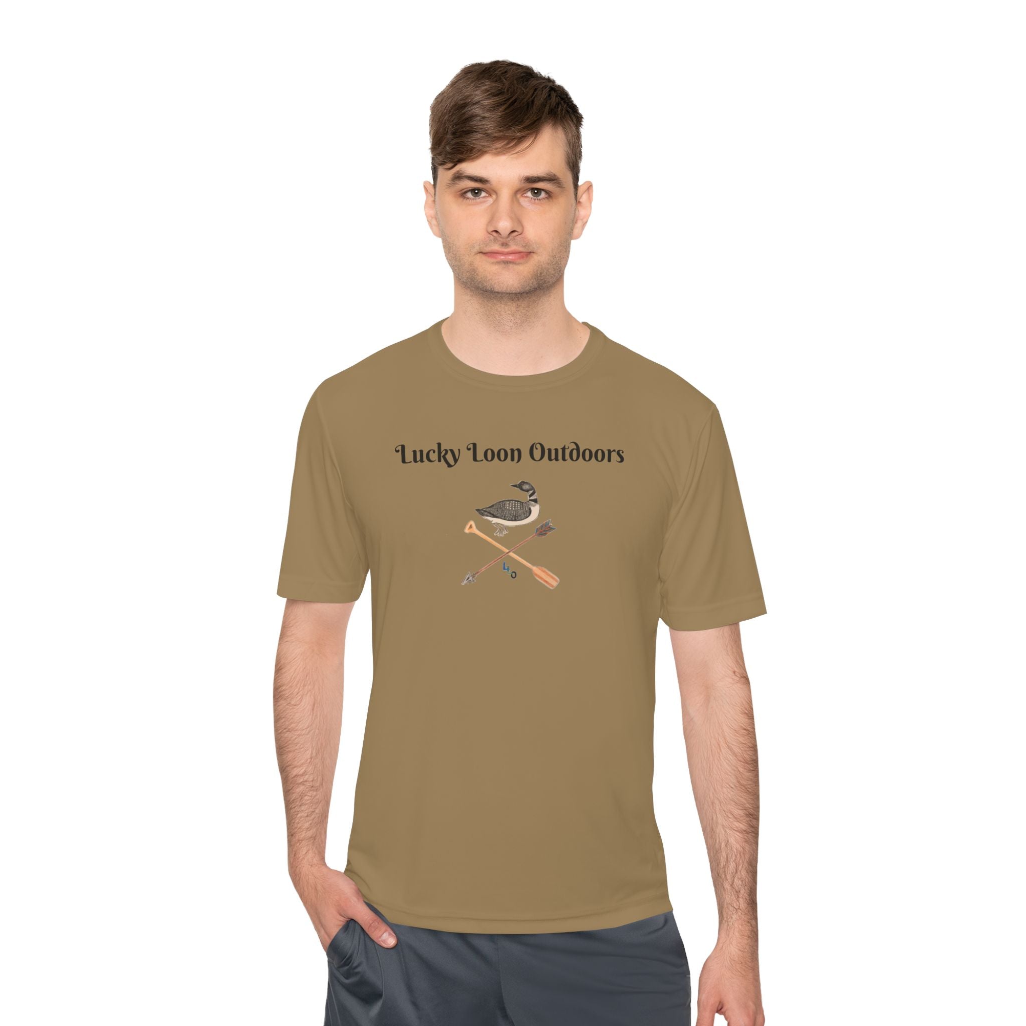 Lucky Loon Outdoors Moisture-Wicking Tee — Hand-Drawn Design