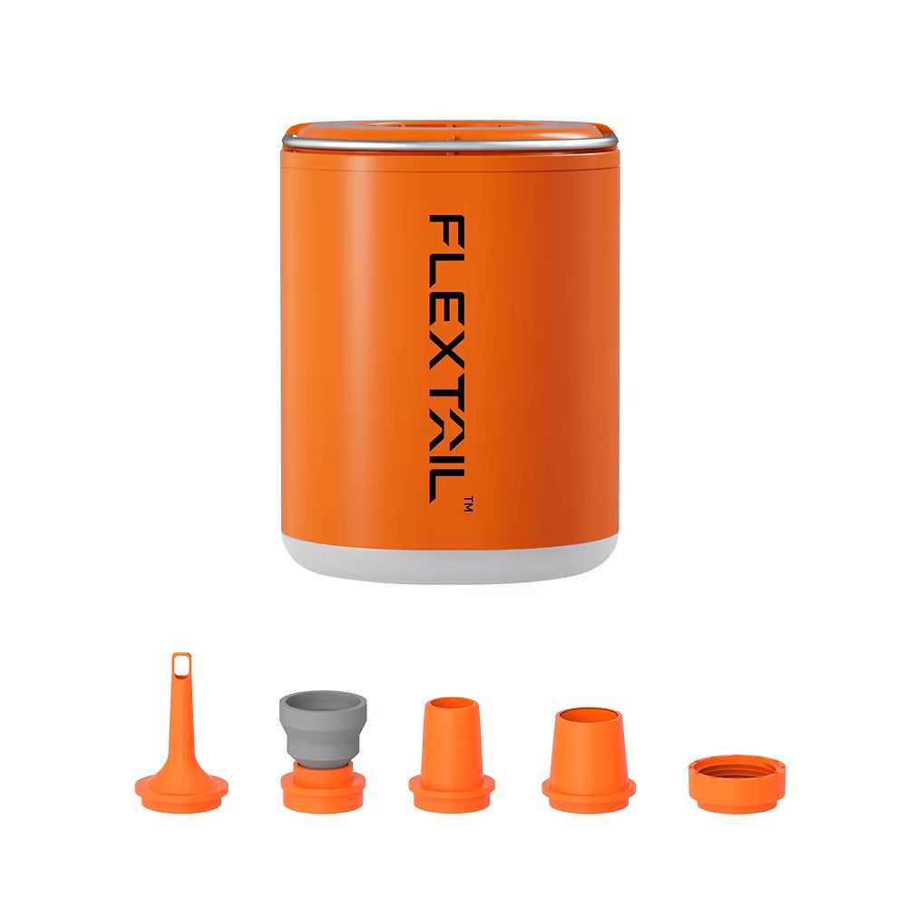 FLEXTAIL TINY PUMP 2X - 4Kpa Portable Air Pump with Camping Light and 1600Mah Battery, Infaltion/Deflation/Lighting