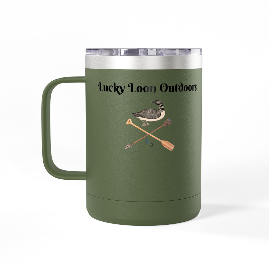 Lucky Loon Outdoors Patriotic Eagle Logo Coffee Tumbler, 15oz