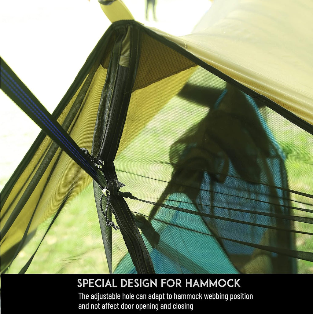 Packable Camping Screen Shelter, Hammock Compatible
