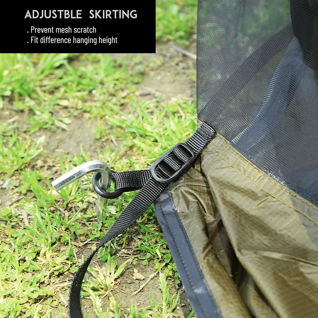 Packable Camping Screen Shelter, Hammock Compatible