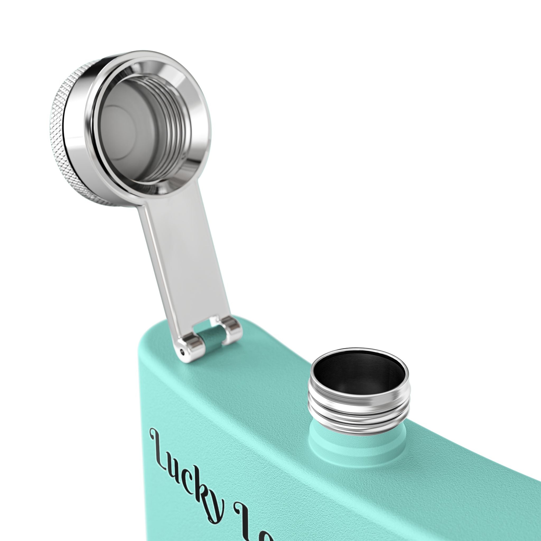 Lucky Loon Outdoors Stainless Steel Flask — Hand-Drawn Logo (6oz) — Hiking & Camping Flask