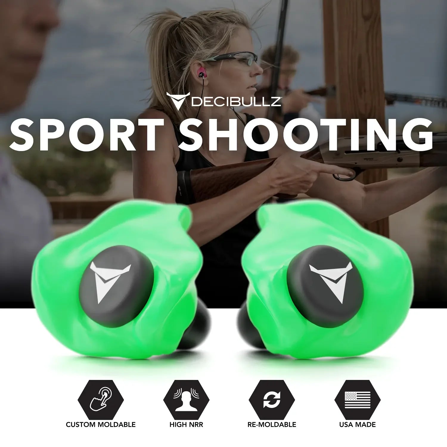 Decibullz Custom Molded Earplugs 31dB NRR