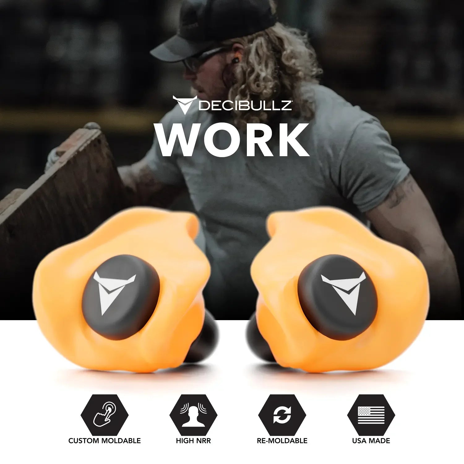 Decibullz Custom Molded Earplugs 31dB NRR