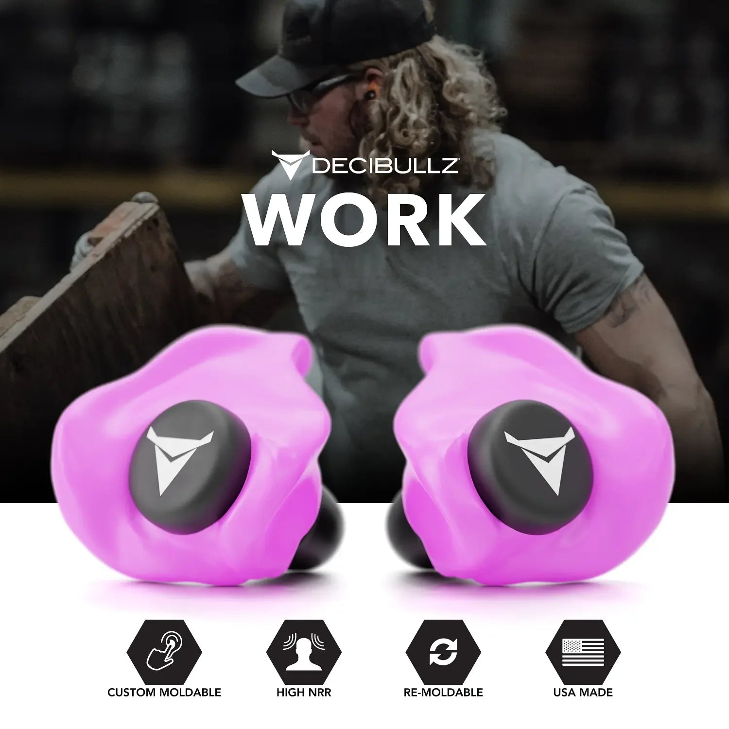 Decibullz Custom Molded Earplugs 31dB NRR
