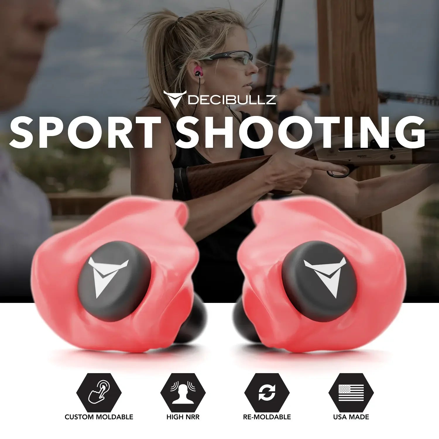 Decibullz Custom Molded Earplugs 31dB NRR