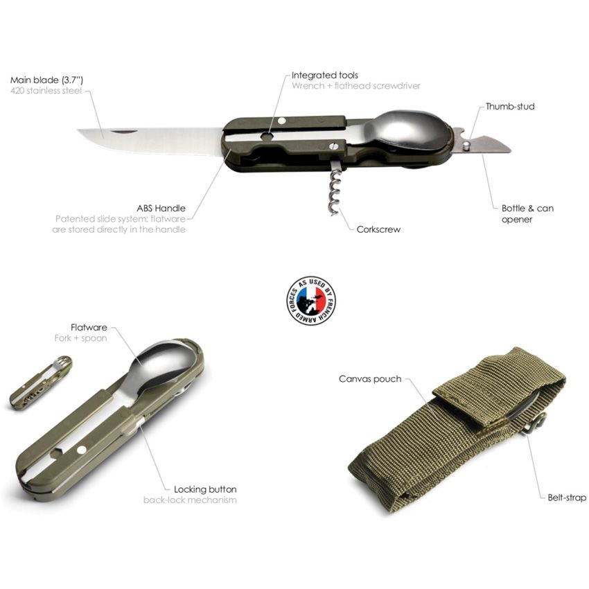 Camping Multi-Tool, Bivouac French Army Camp Knife