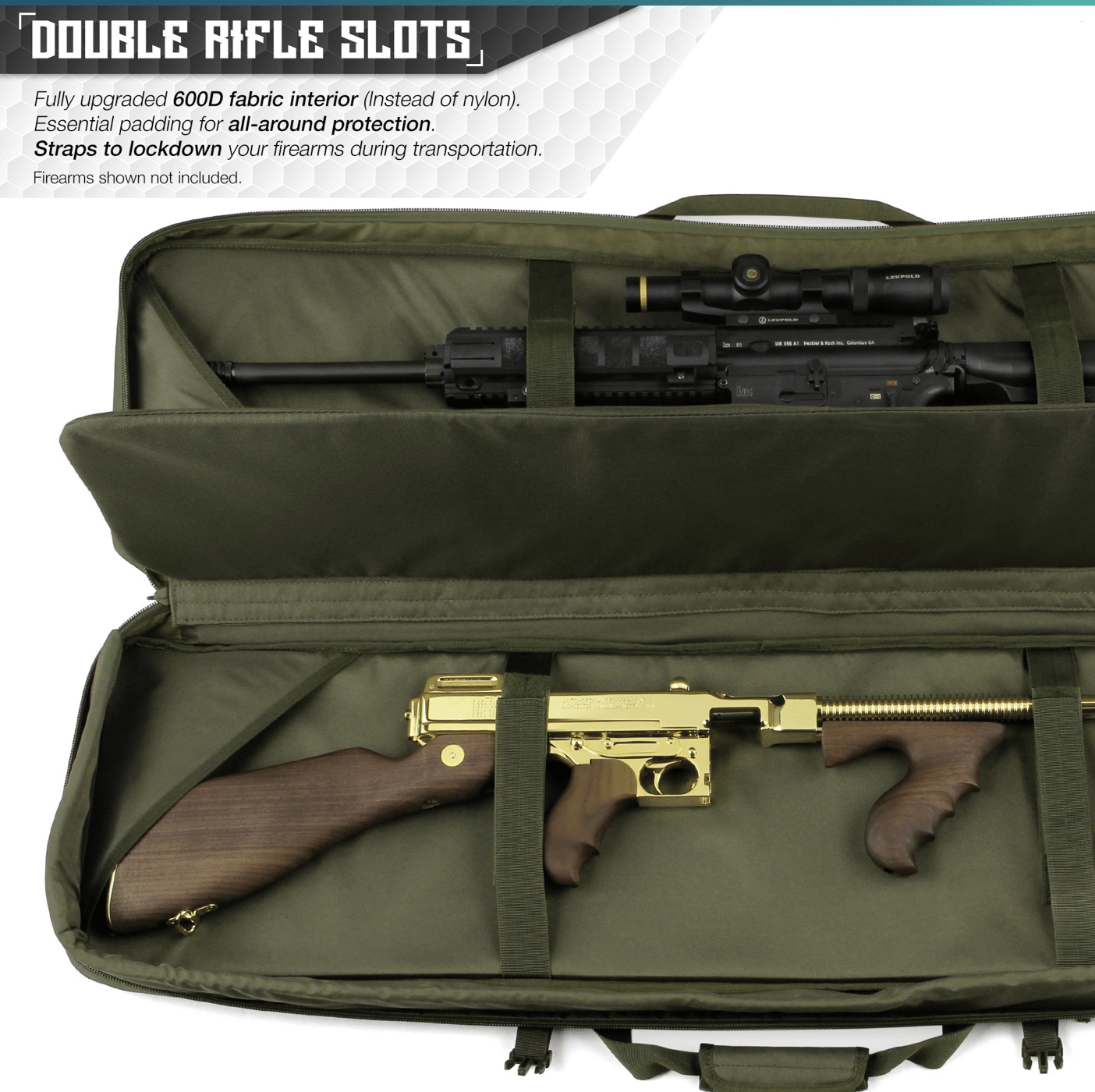 MOLLE Double Rifle Case (5 Sizes)