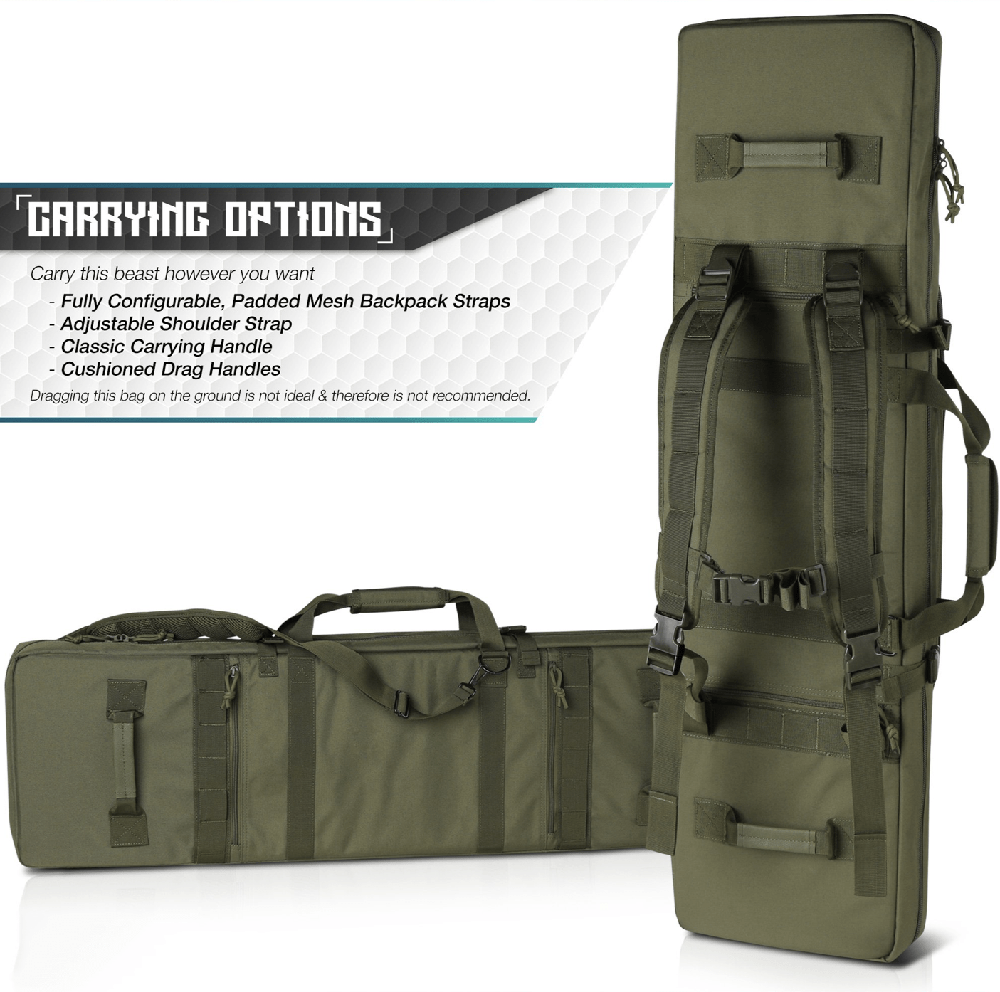 MOLLE Double Rifle Case (5 Sizes)
