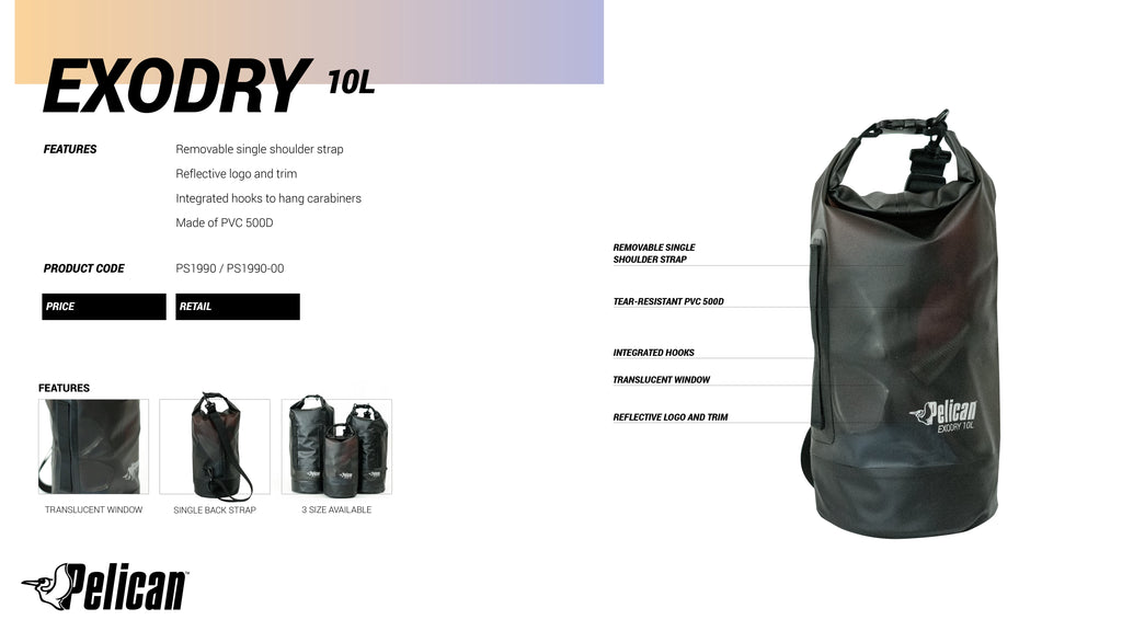 Pelican- Exodry 10L Waterproof Dry Bag